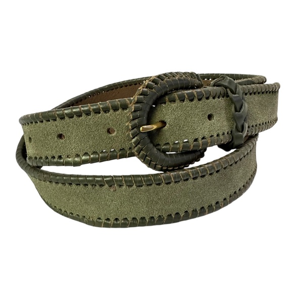 Genuine LUCKY BRAND Olive Green Genuine Leather Belt Size M Unisex main image 4